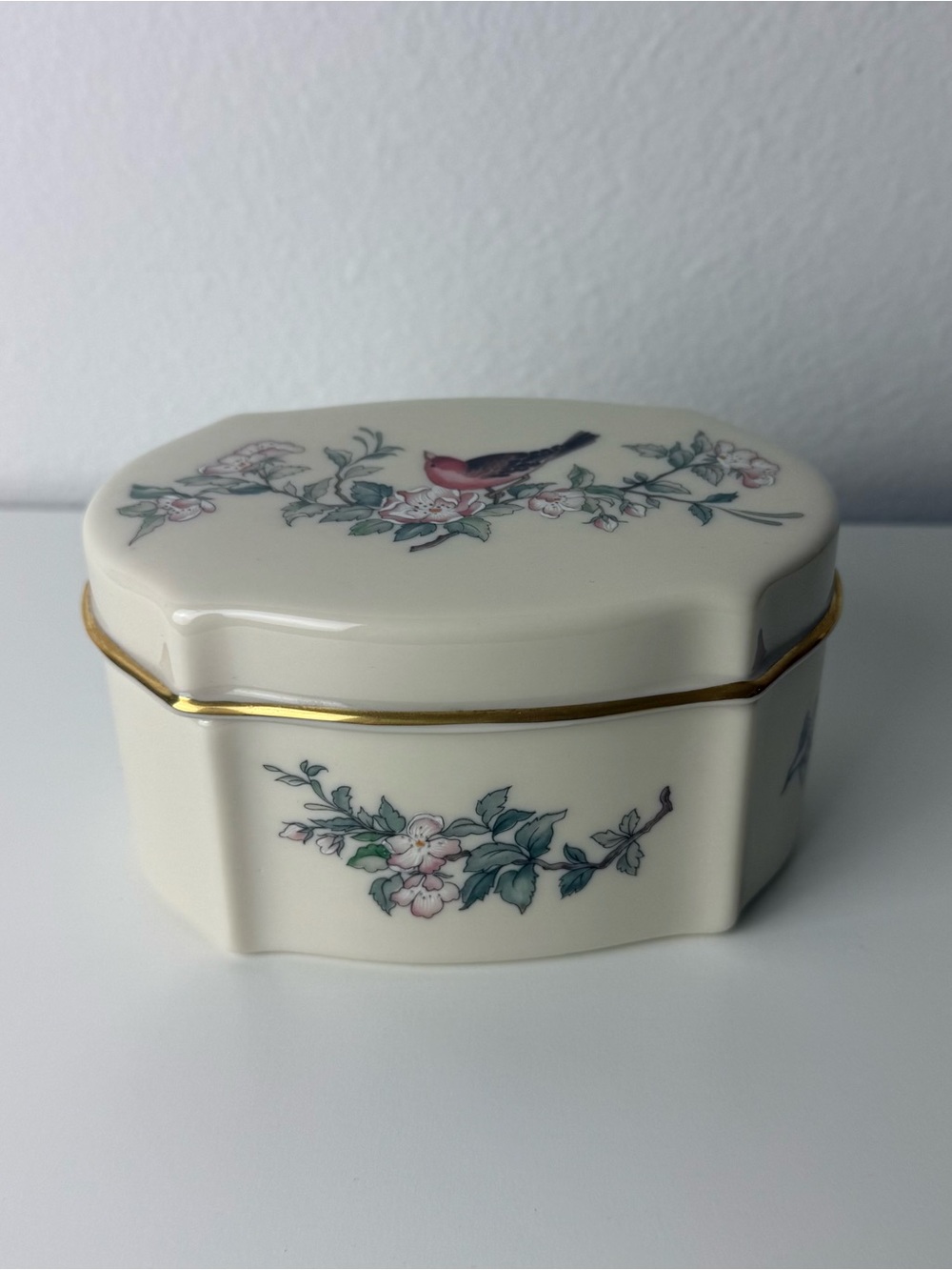 Lenox Serenade Porcelain Trinket Box 24K Gold